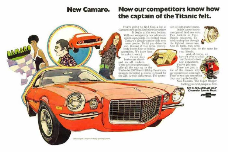 Vintage auto ad: Now our competitors know how the captain of the Titanic felt.